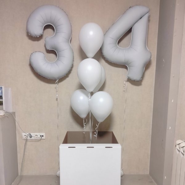 Цифра, тëмно синяя, 102 см.